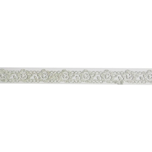 Decorative Glitter Tape - Flowers and Vines (Silver)