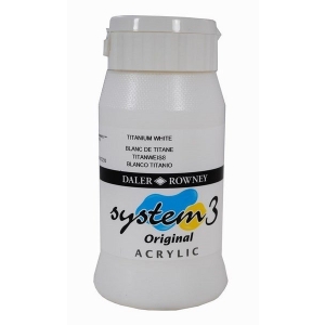 Daler Rowney System 3 Original Acrylic 500ML - Titanium White