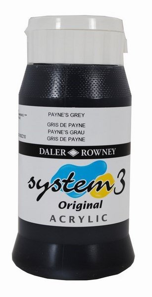 Daler Rowney System 3 Original Acrylic 500ML - Paynes Grey