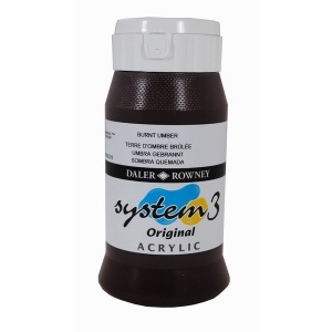 Daler Rowney System 3 Original Acrylic 500ML - Burnt Umber