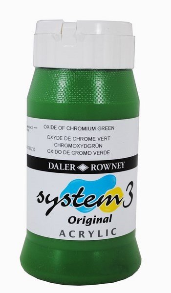 Daler Rowney System 3 Original Acrylic 500ML - Oxide Of Chromium Green