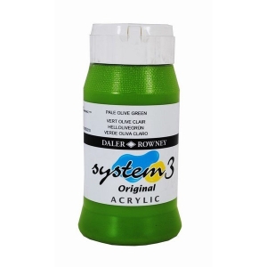 Daler Rowney System 3 Original Acrylic 500ML - Pale Olive Green