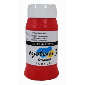 Daler Rowney System 3 Original Acrylic 500ML - Cadmium Red Hue