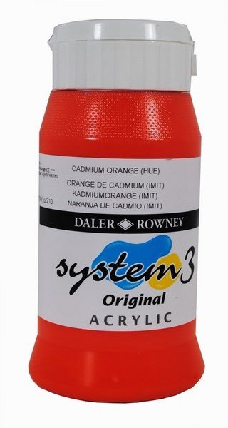Daler Rowney System 3 Original Acrylic 500ML - Cadmium Orange Hue