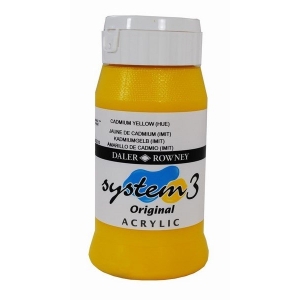 Daler Rowney System 3 Original Acrylic 500ML - Cadmium Yellow Hue