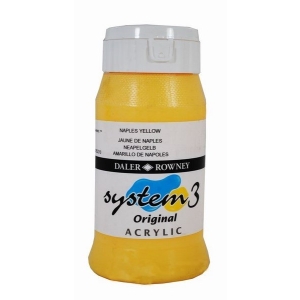 Daler Rowney System 3 Original Acrylic 500ML - Naples Yellow