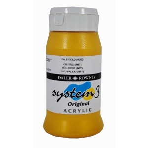 Daler Rowney System 3 Original Acrylic 500ML - Pale Gold Imit