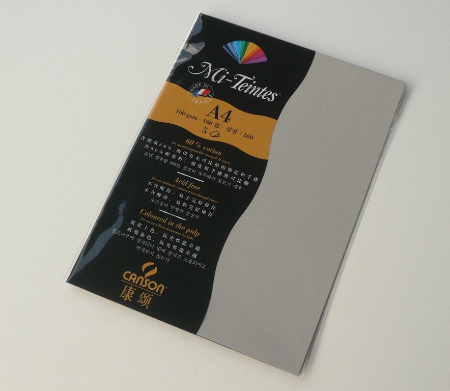 Canson Mi-Teintes A4 colour sheets 160gsm - Pearl 343