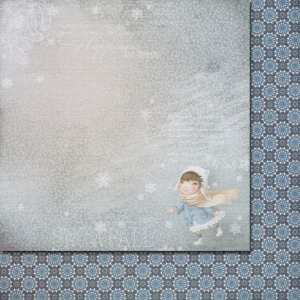 ScrapBerrys 12x12 Patterned Paper - Once Upon A Winter - Blizzard (Set of 10 sheets)