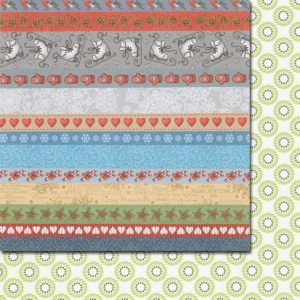 ScrapBerrys 12x12 Patterned Paper - Once Upon A Winter - Winter Dream (Set of 10 sheets)
