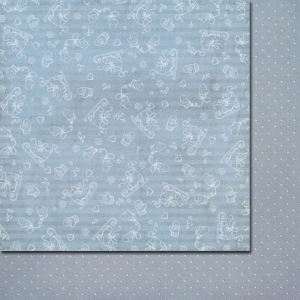 ScrapBerrys 12x12 Patterned Paper - Once Upon A Winter - Winter (Set of 10 sheets)