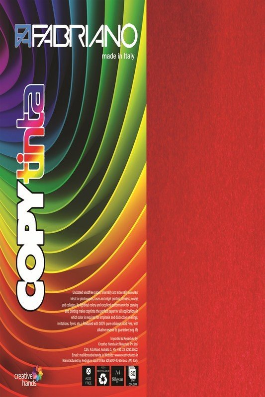 Fabriano Copy Tinta A4 - Rosso (Pack of 2)
