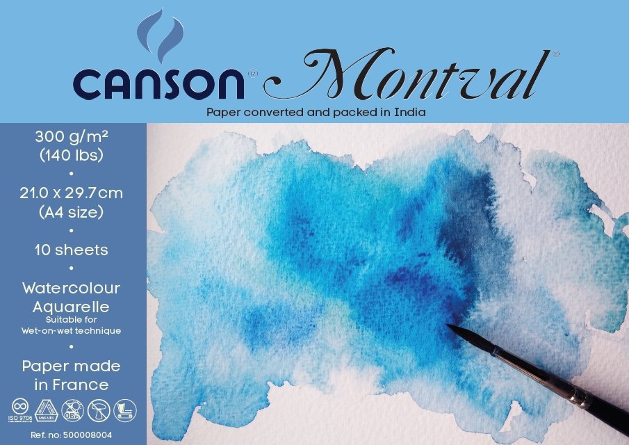 Canson Montval 300 GSM A4 Pack of 10 Sheets