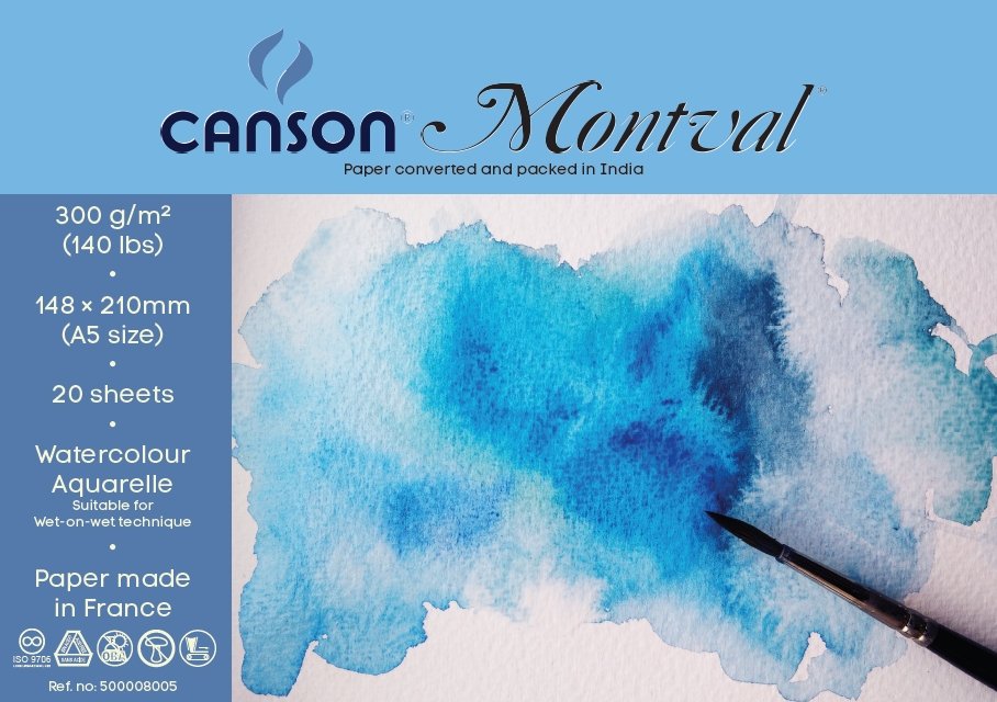 Canson Montval 300 GSM A5 Pack of 20 Sheets