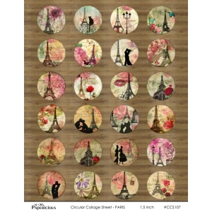 Papericious Circular Collage Sheet - Paris