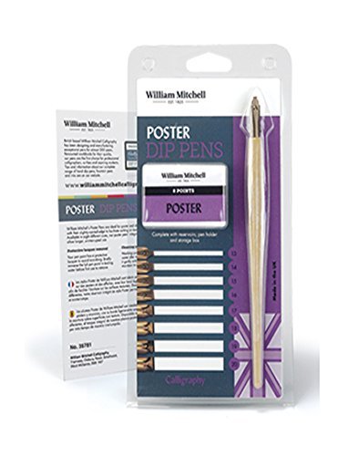 William Mitchell Calligraphy Poster Dip Pens Set