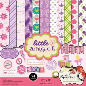 Papericious - Little Angel (8 by 8 patterned paper)