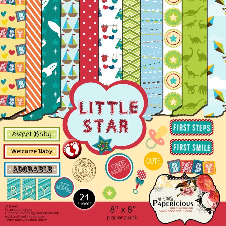 Papericious - Little Star (8 by 8 patterned paper)