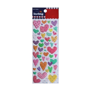 Inviting Epoxy Stickers - Colored Hearts