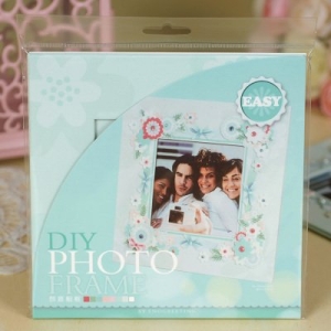 DIY Photo Frame Kit by EnoGreeting - Floral Blue