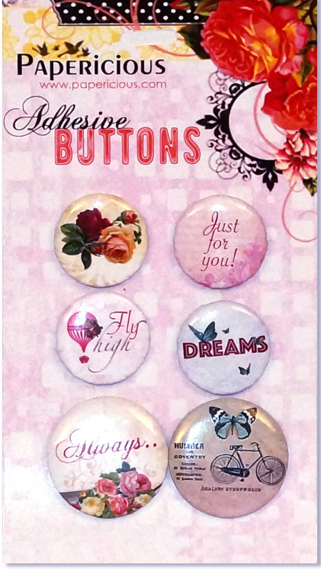 Papericious Adhesive Buttons - Infinity