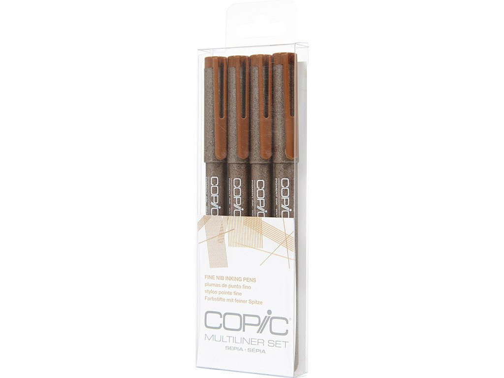 Copic 4pc Multiliner Set - Sepia