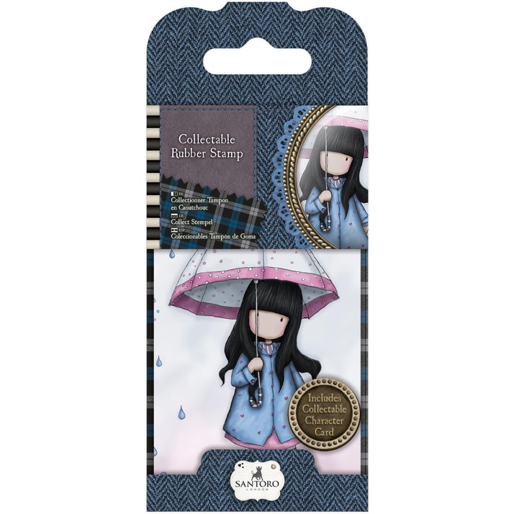Santoro Gorjuss Mini Rubber Stamp - Puddle of Love