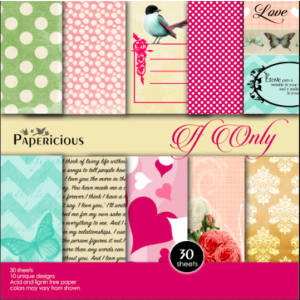 Papericious Designer Collection - If Only (8 by 8 patterned paper)