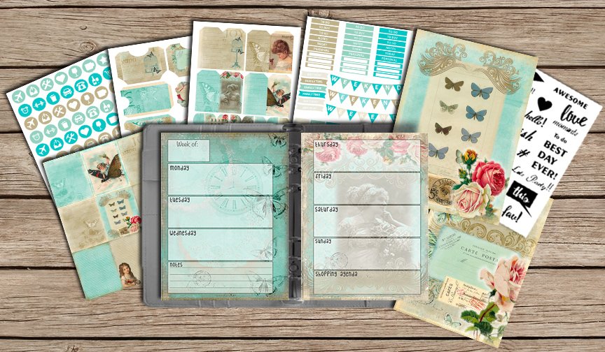 Papericious Plan in Style Planner Kit - Retro Chic (With Binder)