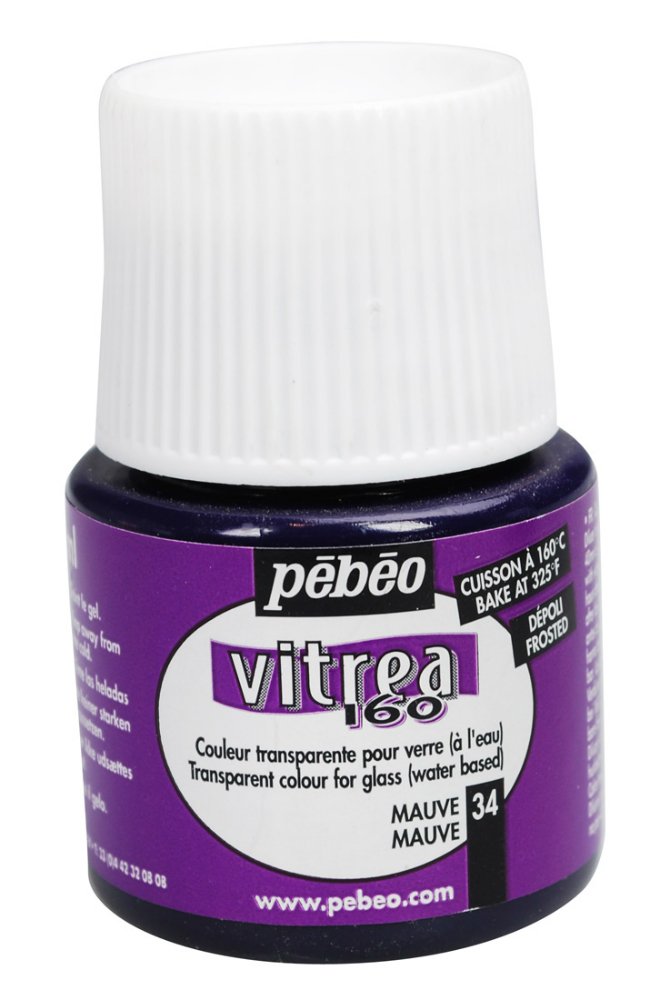 Pebeo Vitrea 160 Frosted Glass Paint 45ml Bottle - Purple