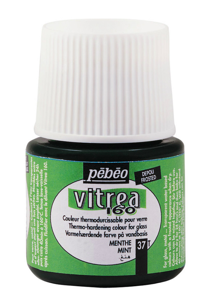 Pebeo Vitrea 160 Frosted Glass Paint 45ml Bottle - Mint