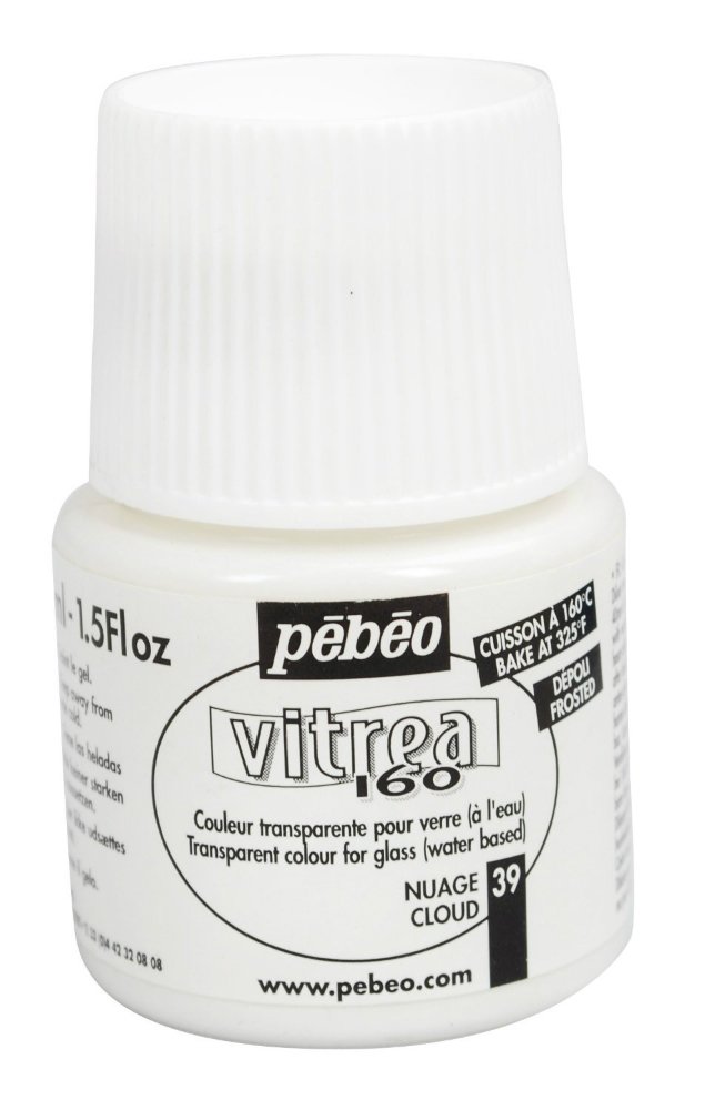 Pebeo Vitrea 160 Frosted Glass Paint 45ml Bottle - Cloud