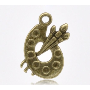 Paint Palette Metal Charms (Set of 10 pcs)