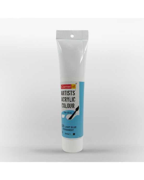 Camel Artist Acrylic Colour 120ml Tube - Light Blue Permanent