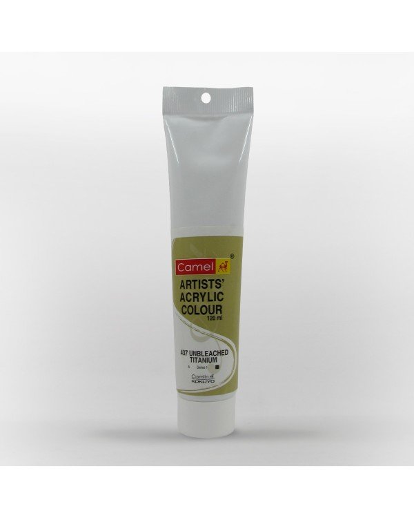 Camel Artist Acrylic Colour 120ml Tube - Unbleached Titanium