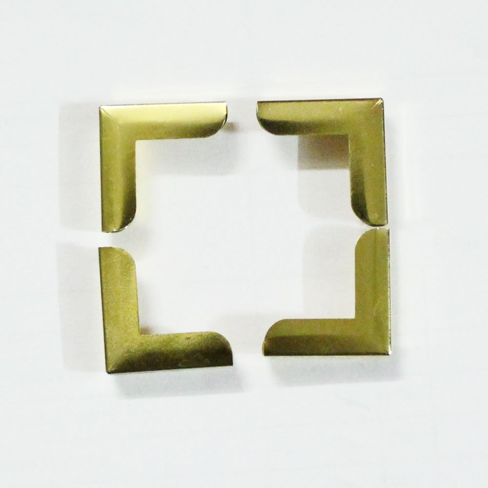 Metal Scrapbook Album Corners/Protectors - Plain - Golden (Set of 20 pcs)