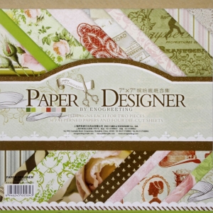 7x7 EnoGreeting Scrapbook paper pack - Romantic (DSM015) (Set of 36 sheets and 4 die cuts)