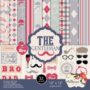 Papericious Designer Collection - The Gentleman (12 by 12 patterned paper)