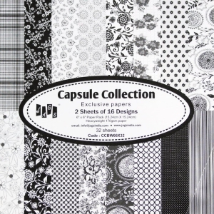 6 by 6 Paper Pack - Capsule Collection Black (Set of 32 sheets)