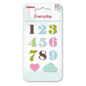 Scrapberrys Epoxy Sticker - Everyday Numbers