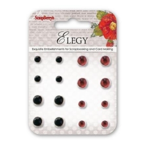 Scrapberrys 16 Rhinestone Brads - Elegy