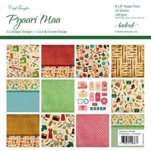 CrafTangles Scrapbook Paper Pack - Pyaari Maa / Dear Mother (8"x8")