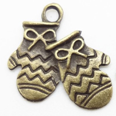 Winter gloves Metal Charms (Set of 10 pcs)