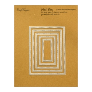 CrafTangles Steel Dies - Cross-Stitched Rectangles (Set of 5 dies)
