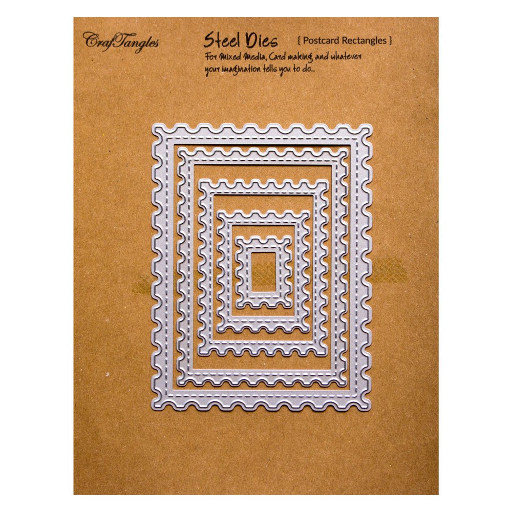 CrafTangles Steel Dies - Postcard Rectangles (Set of 5 dies)