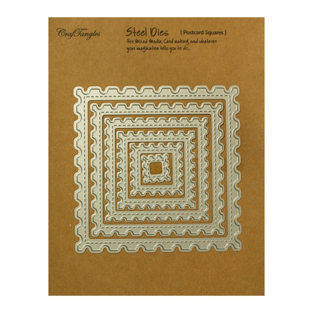 CrafTangles Steel Dies - Postcard Squares (Set of 6 dies)