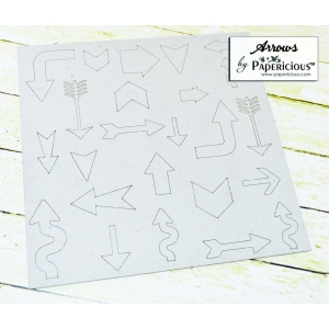 Papericious Collage Chipboard Elements - Arrows