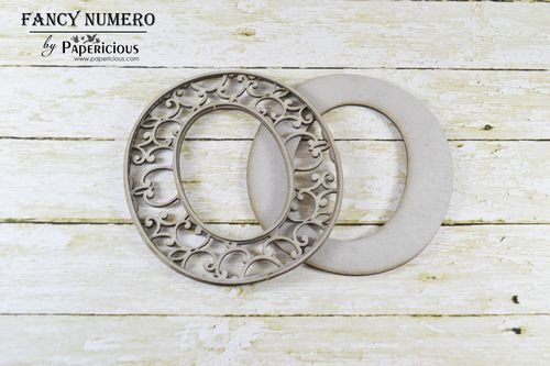 Papericious Layered Chipboard Numbers - 0