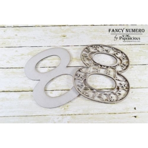 Papericious Layered Chipboard Numbers - 8