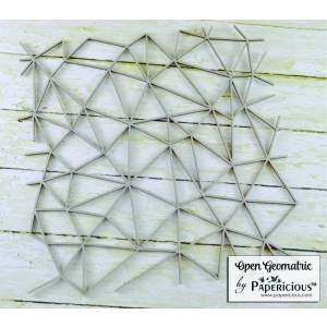 Papericious Chipboard Elements - Open Geometric